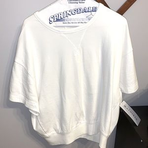 Athlete modern sundown sweatshirt white tee